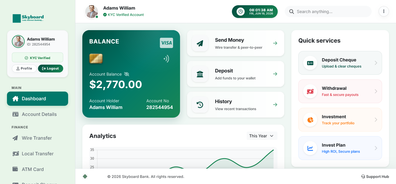BankNova Pro v6.0 – Online Banking PHP Script with SWIFT Transfers, SMS Alerts and Advanced Verification System PHP script